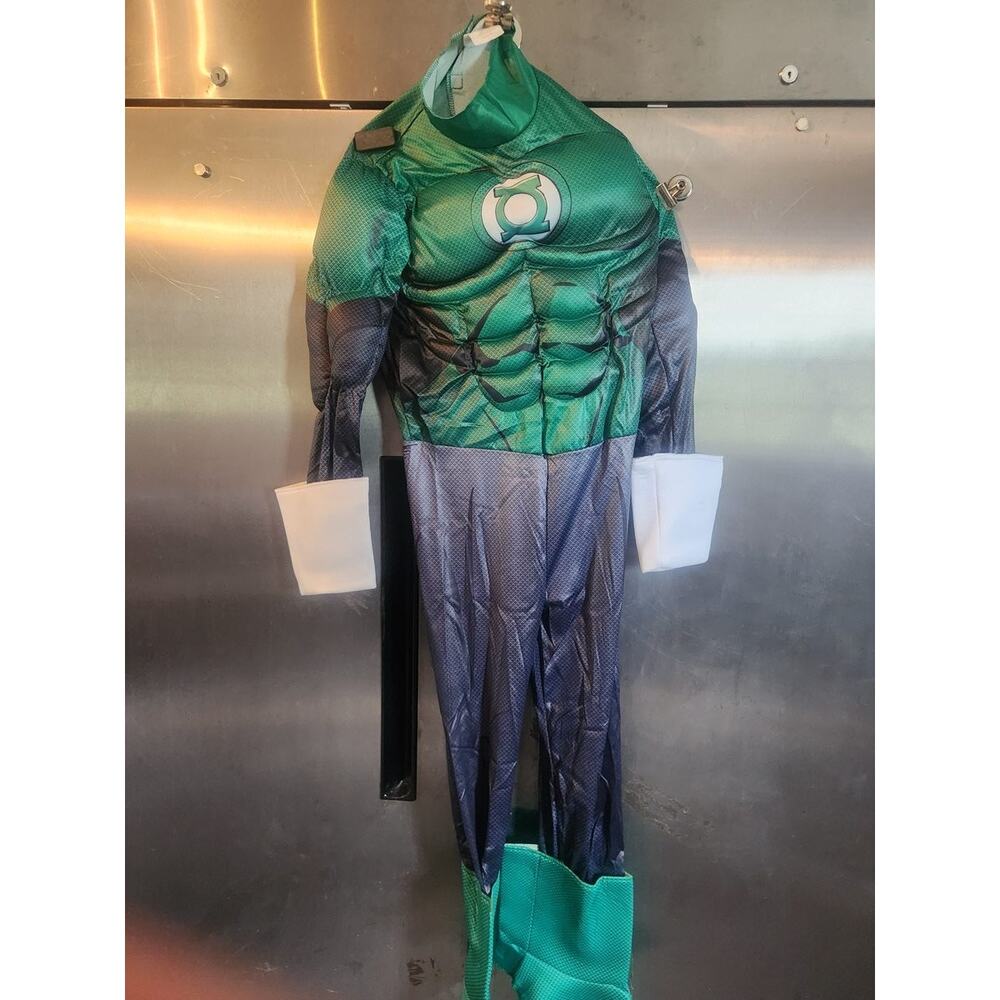 DC Green Lantern Child Costume Large Boys Muscle Jumpsuit Halloween Fun World